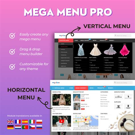 Pro mega menu module .